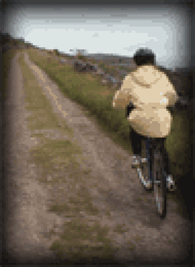 Carolyn overlooking the Burren