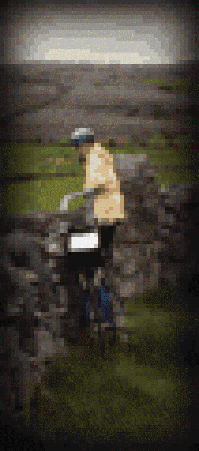 Carolyn overlooking the Burren