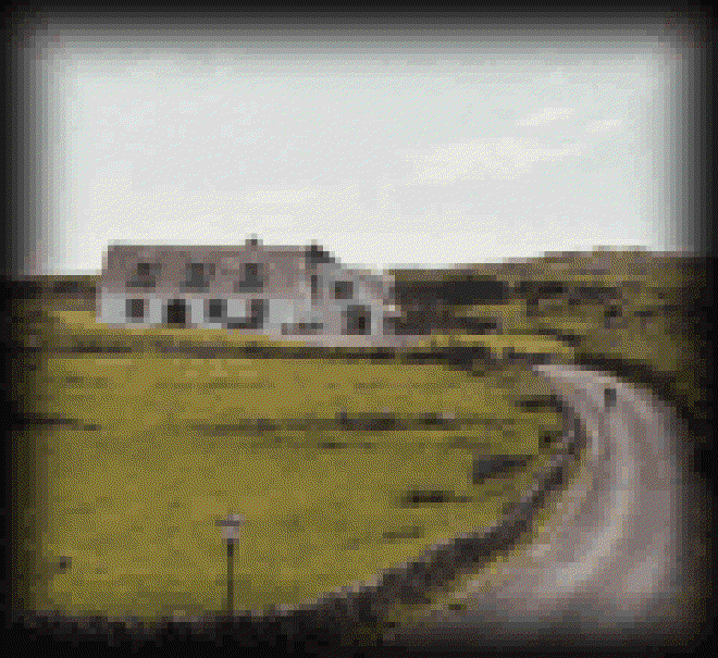 Carolyn climbs the mountain of a driveway up to Ard Einne Guesthouse