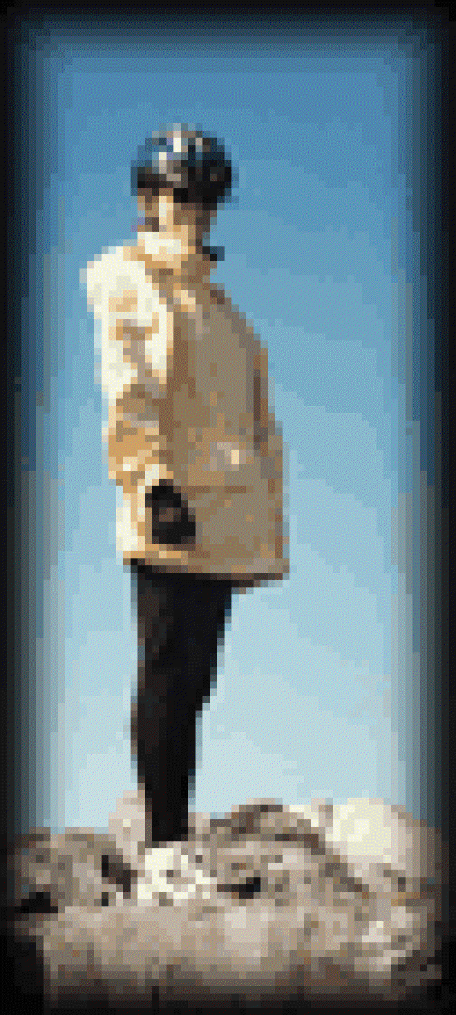 Carolyn on the rocks at Doolin