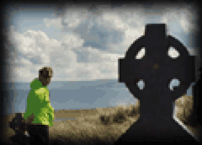 AC in the cemetary at Tempall Chaomhain